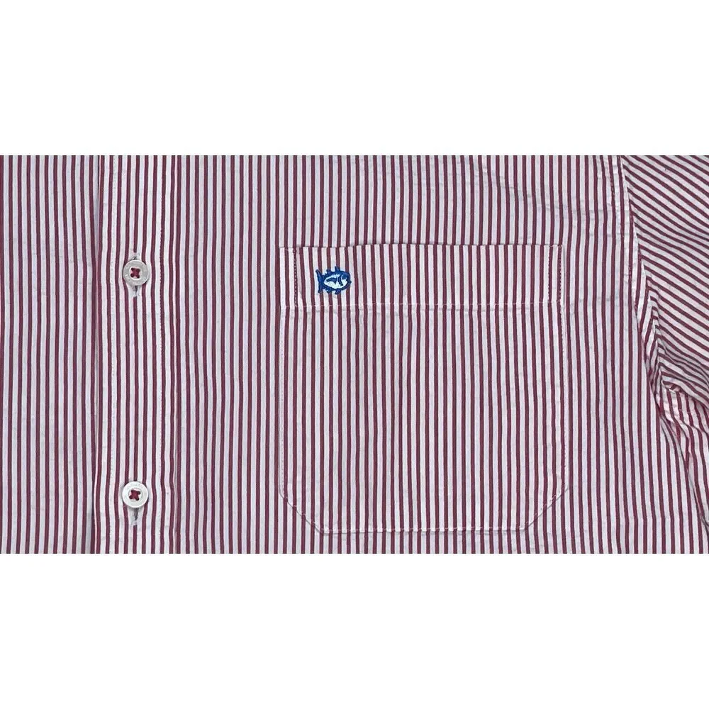 Southern Tide Tailored Fit Men's Striped Button Up Short Sleeve Shirt Size Small